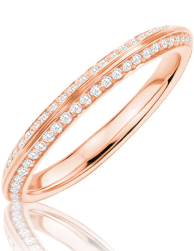 Style #1001 Diamond Wedding Band in Rose Gold