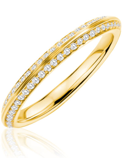 Style #1001 Diamond Wedding Band in Yellow Gold